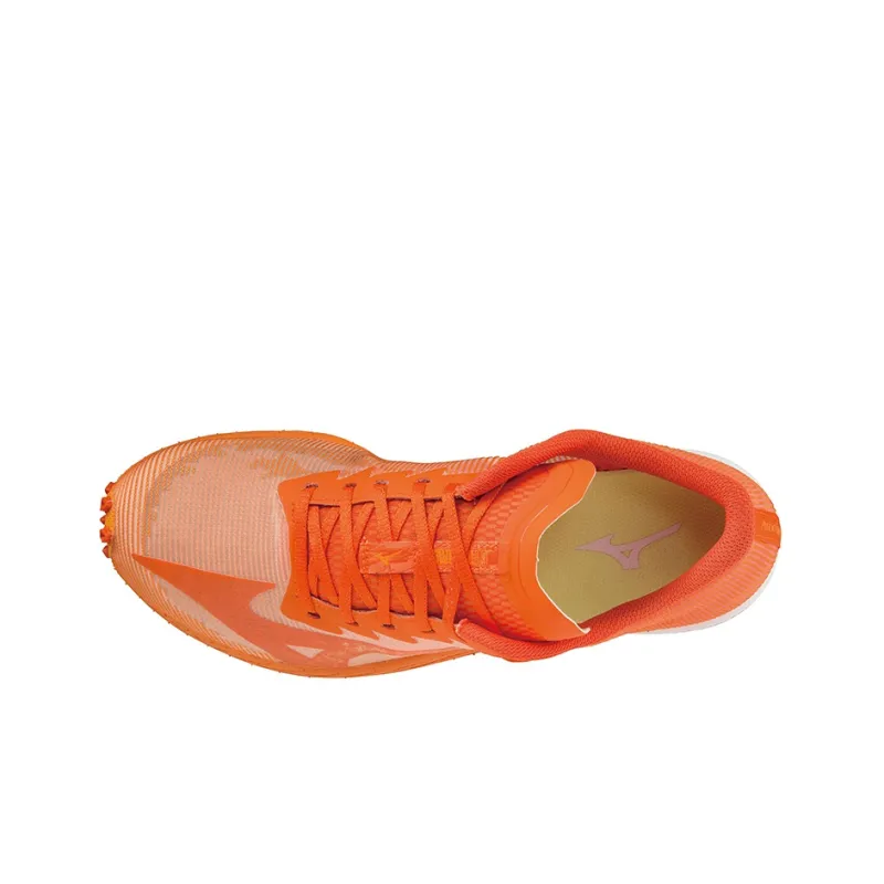 Mizuno Wave Duel 3 Anti-Slip Wear-Resistant Low-Top Running Shoes Orange White-2