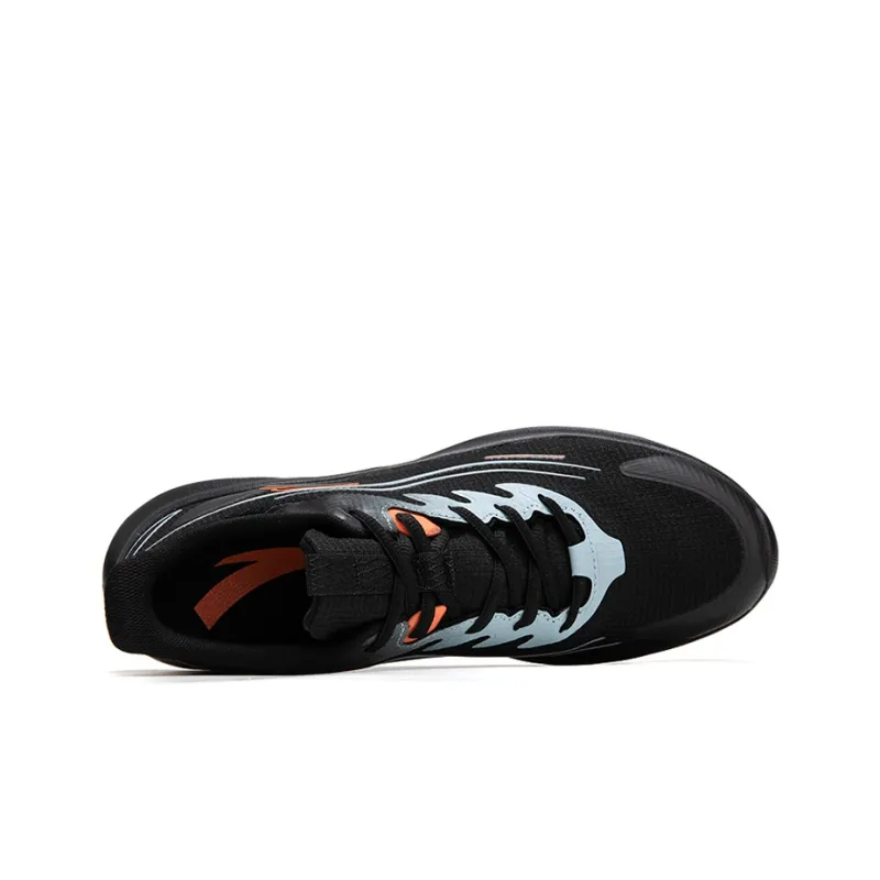Anta Rebound Cushioning Breathable Lightweight Wear Resistant Slip Resistant Low Top Running Shoes Men's Black-2