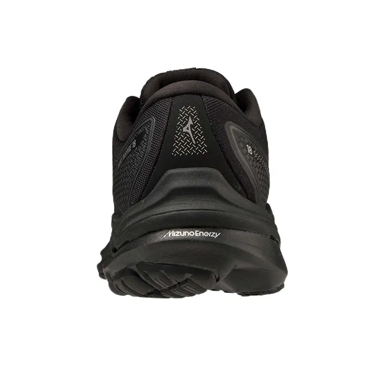 Mizuno Wave Inspire 18 Durable Breathable Low-Top Running Shoes Women's Black-3