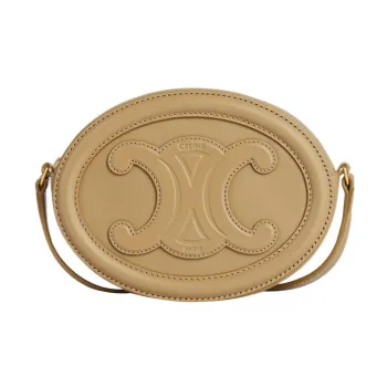 CELINE Triumphal Arch Smooth Cow Leather Wallet Mooncake Bag Shoulder Bag Crossbody Bag Women's Olive