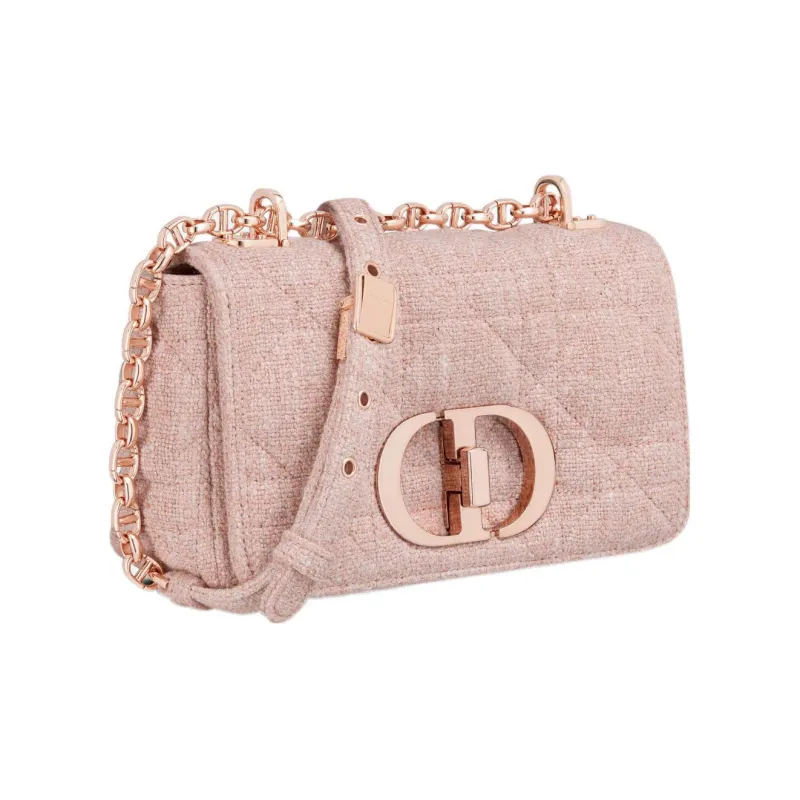 DIOR Linen Handbag, Shoulder Bag, Crossbody Bag Trumpets Women's Rose Pink-2