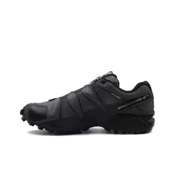 SALOMON Speedcross 4 Slip Resistant, Abrasion Resistant, Breathable Low Top Running Shoes Men's Dark Gray