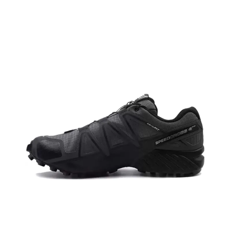 SALOMON Speedcross 4 Slip Resistant, Abrasion Resistant, Breathable Low Top Running Shoes Men's Dark Gray-0
