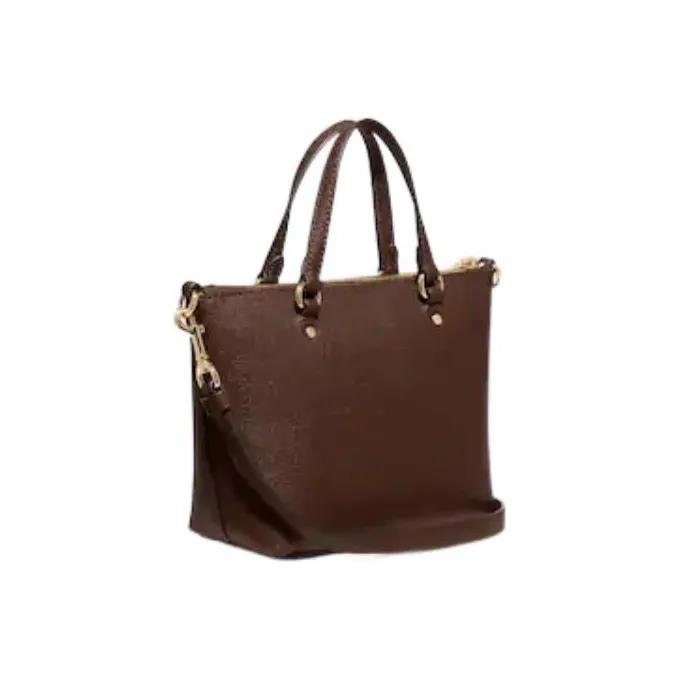 COACH Gallery Leather Tote Bag Shopping Bag Handbag Shoulder Bag Crossbody Bag Small Size Women's Dark Horse Brown-1