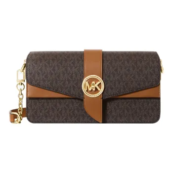 MICHAEL KORS Greenwich Artificial Leather Crossbody Bag, Shoulder Bag Women's Brown