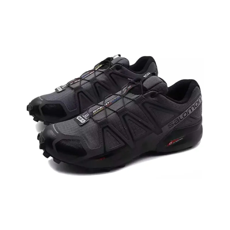 SALOMON Speedcross 4 Slip Resistant, Abrasion Resistant, Breathable Low Top Running Shoes Men's Dark Gray-1