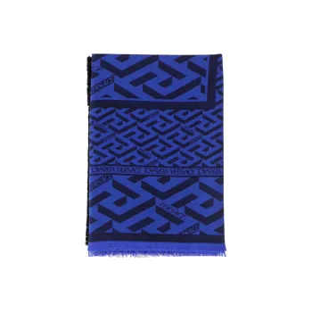 VERSACE Knit Scarves Unisex Blue