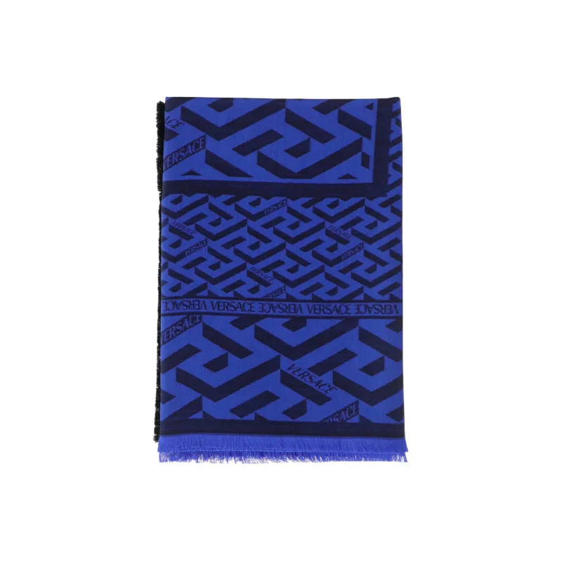 VERSACE Knit Scarves Unisex Blue-0