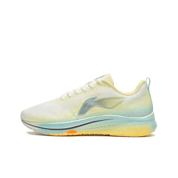 LiNing Red Hare 5 Cushioned Anti Slip Wear Resistant Breathable Lightweight Low Top Running Shoes Women's White Yellow