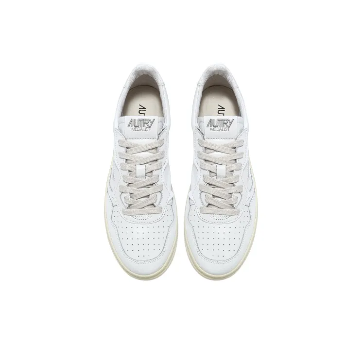 AUTRY Medalist Leather Low White-2