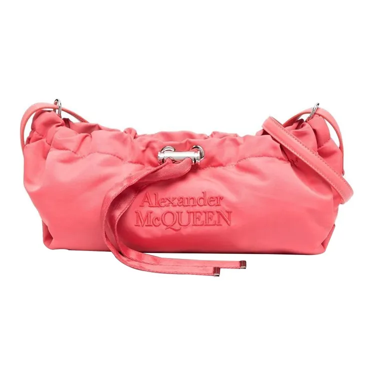 Alexander McQueen The Bundle Mini Shoulder Bag Coral-0