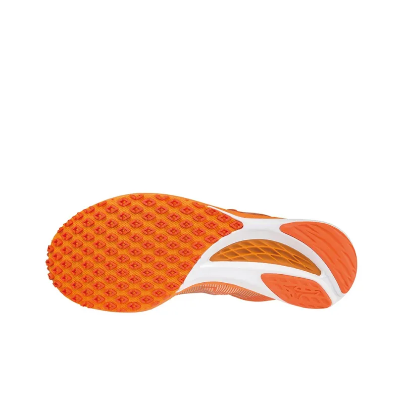 Mizuno Wave Duel 3 Anti-Slip Wear-Resistant Low-Top Running Shoes Orange White-4