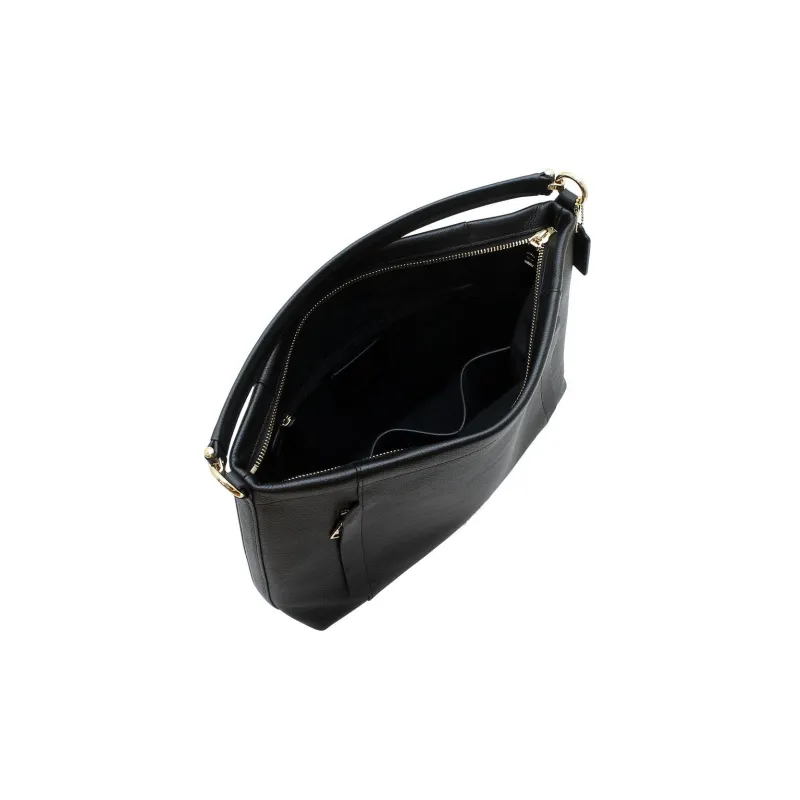 COACH Scout Pebbled Leather Hobo Bag Shoulder Bag Handbag Regular Women's Black-4