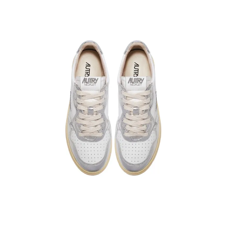 AUTRY Medalist Low Top Bicolor 'White Silver' Women's-2