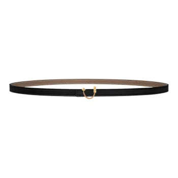 HERMES Leather Belts Unisex Black