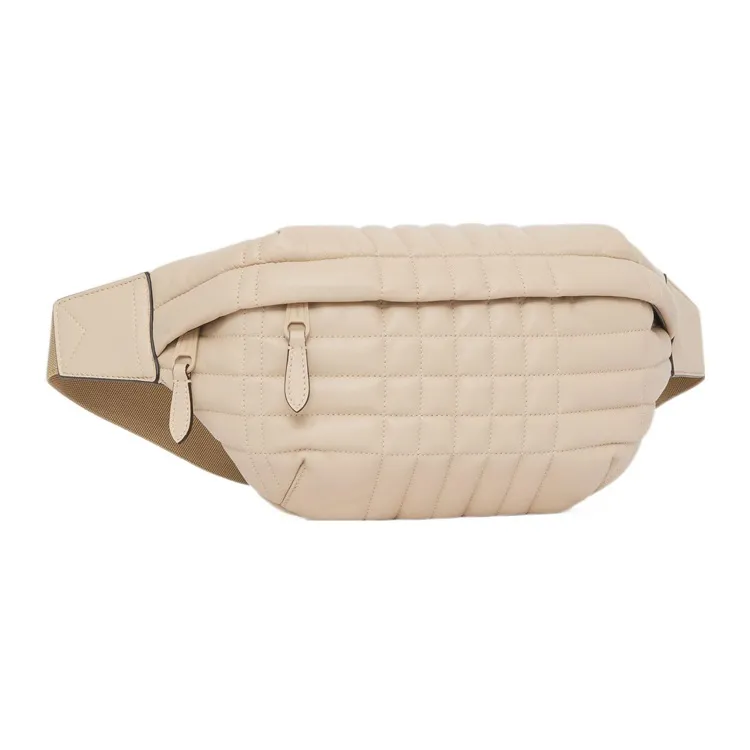 Burberry Sheepskin Fanny Pack, Chest Bag, Shoulder Bag Men's Light Yellow Umber Beige-1