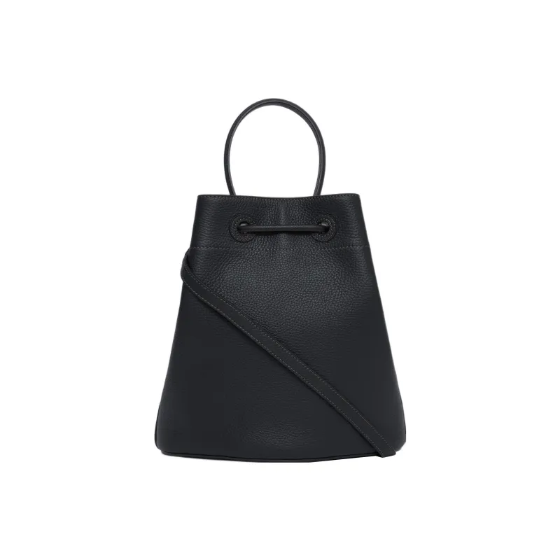 Burberry Leather Bucket Bags Crossbody Handbags Shoulder Bags Small Size Women's Black-2