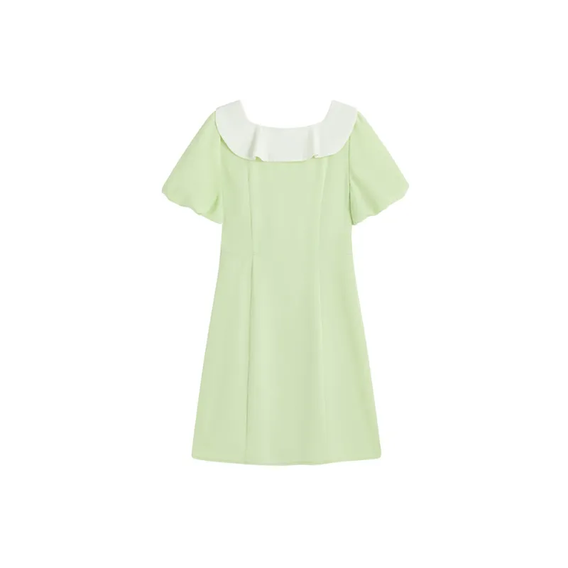 ERAL A Line Skirt Dress Sprout Green-1