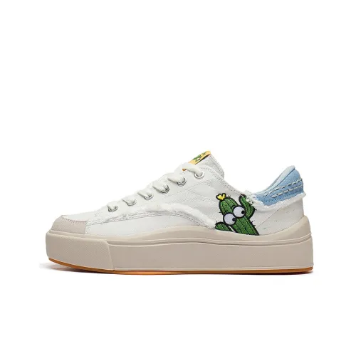 LiNing Comfy Low-Top Skateboard Shoes Men's White Blue