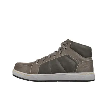 Skechers Work Watab-Stirling St Cushioning Anti-Slip And Wear-Resistant Mid-Top Skateboard Shoes Men's Charcoal