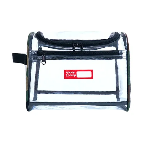 Rough Enough PVC Makeup Bag, Storage Bag, Handbag, Toiletry Bag Unisex Transparent-3