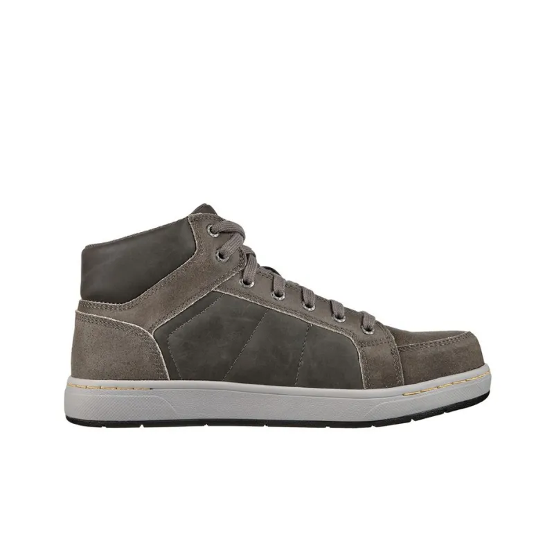 Skechers Work Watab-Stirling St Cushioning Anti-Slip And Wear-Resistant Mid-Top Skateboard Shoes Men's Charcoal-1