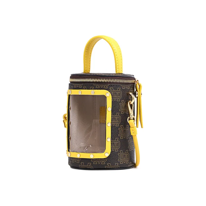 FION Handbags Coffee/Yellow-1