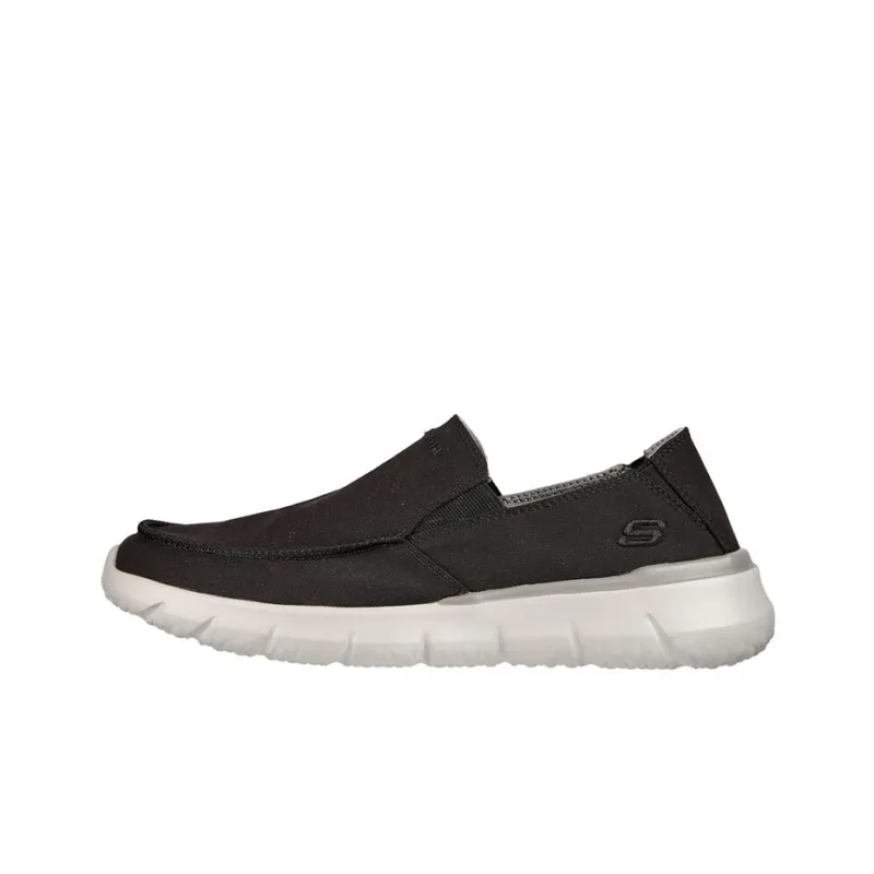 Skechers Del Retto -Alvert Anti-Slip Wear-Resistant Breathable Lightweight Low-Top Casual Shoes Men's Black-0