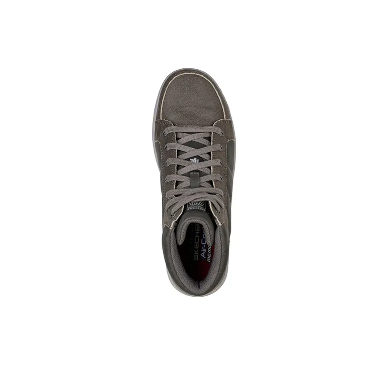 Skechers Work Watab-Stirling St Cushioning Anti-Slip And Wear-Resistant Mid-Top Skateboard Shoes Men's Charcoal-3