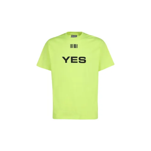 Vetements T-Shirts Men Neon Green