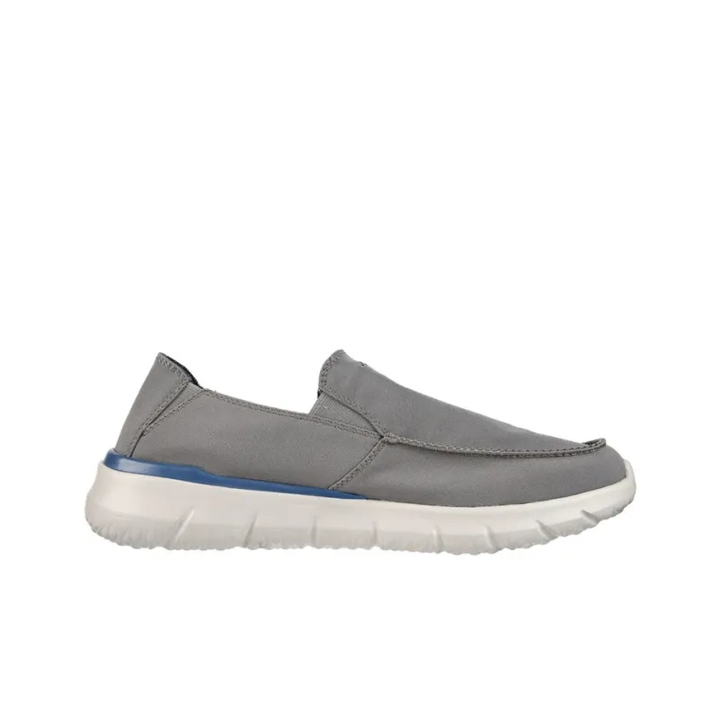 Skechers Del Retto -Alvert Anti-Slip Wear-Resistant Breathable Lightweight Low-Top Casual Shoes Men's Gray-1