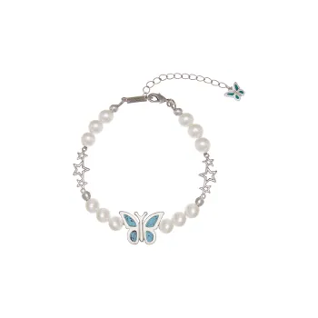 STUGAZI White Gold Plated Copper Shell Pearl Bracelets Unisex
