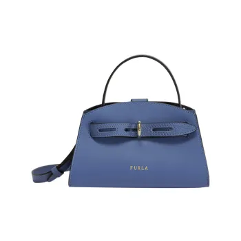Furla Margherita Collection Cow Leather Handbag Crossbody Bag Mini Women's Blue