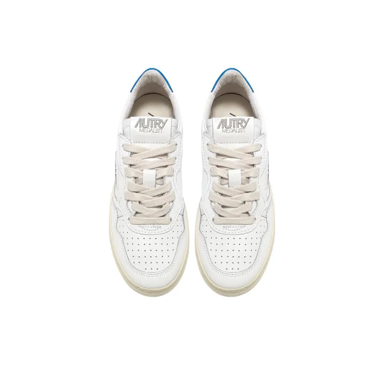 AUTRY Medalist Low Leather 'White Blue' Women's-2