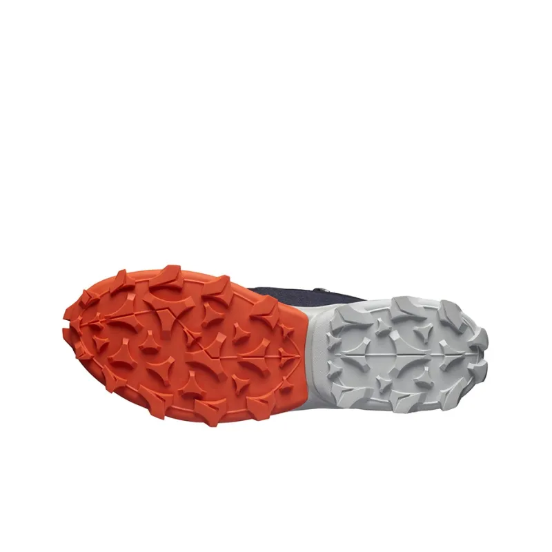 SALOMON Cross Over Cushioning, Slip Resistant, And Abrasion Resistant Low Top Outdoor Shoes Blue White Red-4