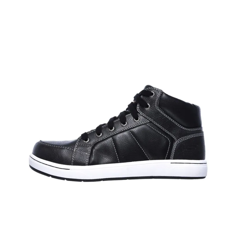 Skechers Watab Stirling St Slip Resistant Waterproof Cushioning Abrasion Resistant Mid Top Skateboard Shoes Men's Black-0