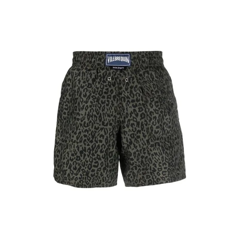 PALM ANGELS PALM ANGELS X Vilebrequin Collection Swimming Shorts Men Olive Green-1
