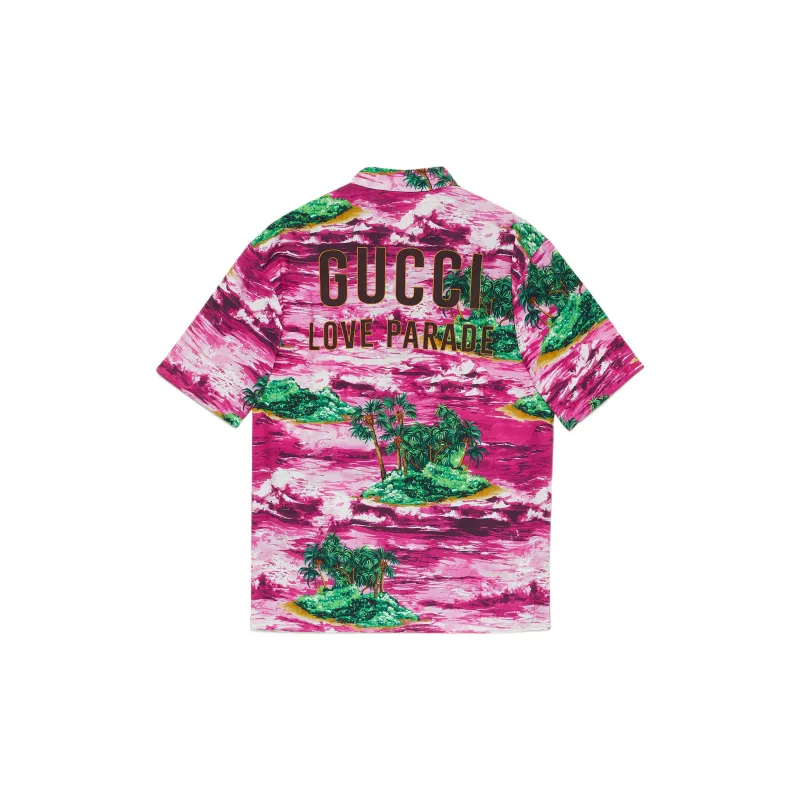 GUCCI Love Parade SS22 Shirt Men's Rose Red-1