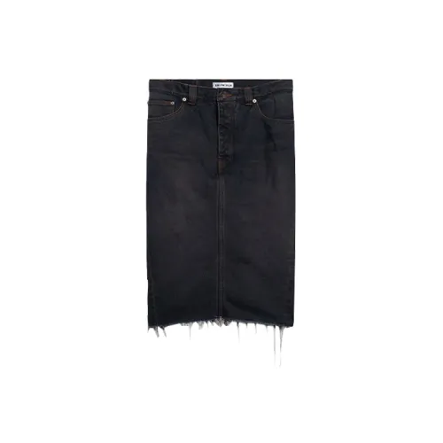 Balenciaga Denim Short Skirts Women's Blue