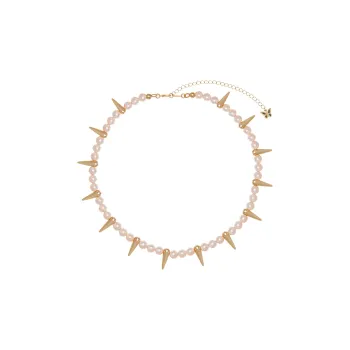 STUGAZI Copper 24K Gold Plated Shell Pearl Necklaces Unisex