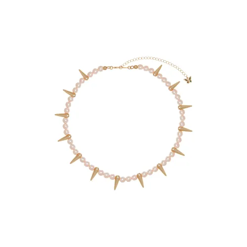 STUGAZI Copper 24K Gold Plated Shell Pearl Necklaces Unisex