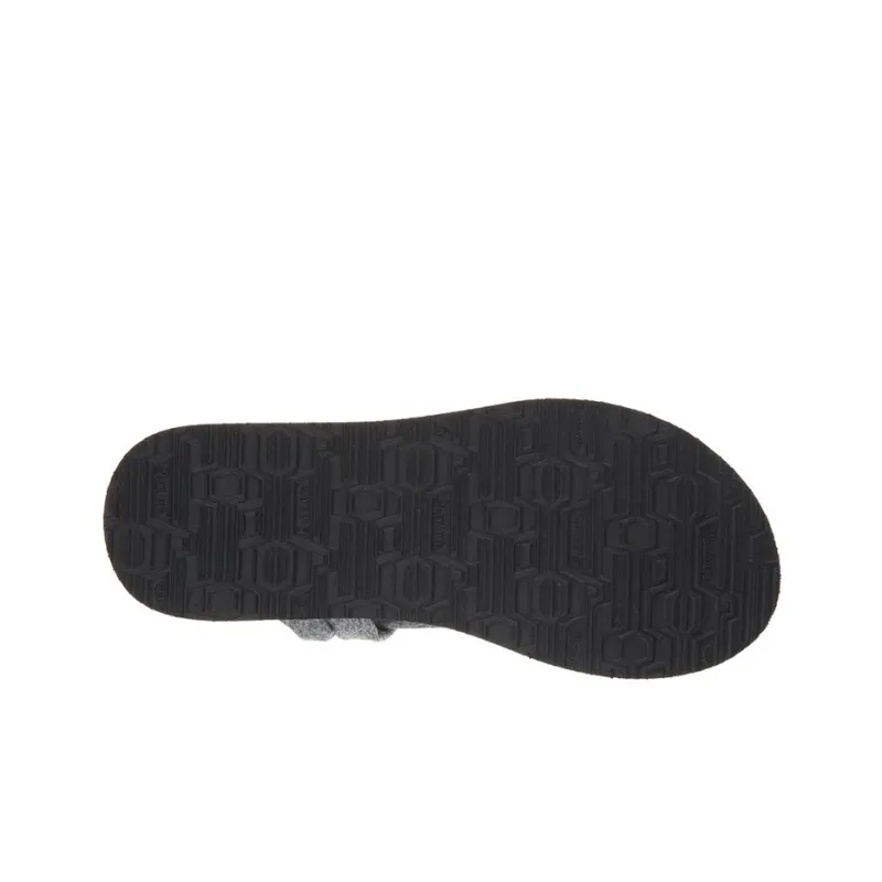 Skechers Meditation One Strap Sandals Women's Gray Black-3
