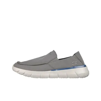 Skechers Del Retto -Alvert Anti-Slip Wear-Resistant Breathable Lightweight Low-Top Casual Shoes Men's Gray