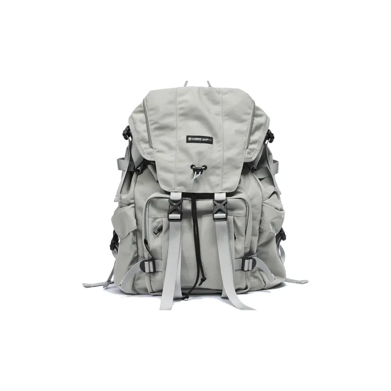 LIVEBOX EN DIRECT Nylon Backpack Large Size Men's Gray/Black-1