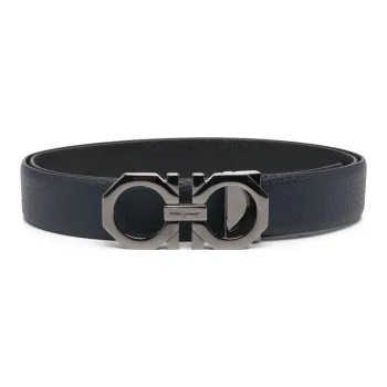 Ferragamo Leather Belts Men Blue