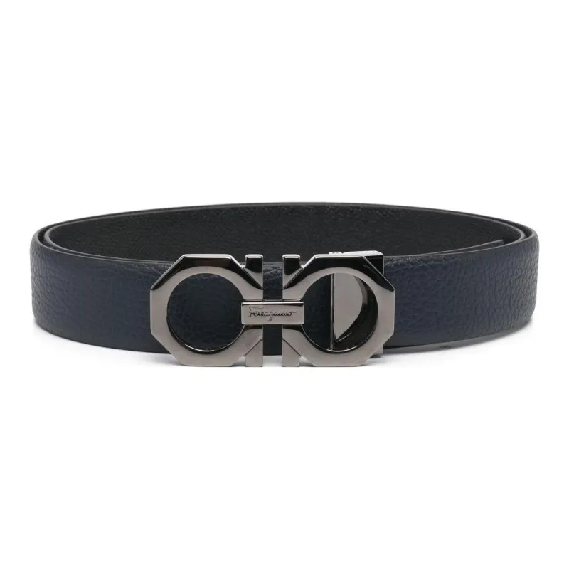 Ferragamo Leather Belts Men Blue-0