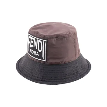 FENDI Logo Patch Bucket Hat