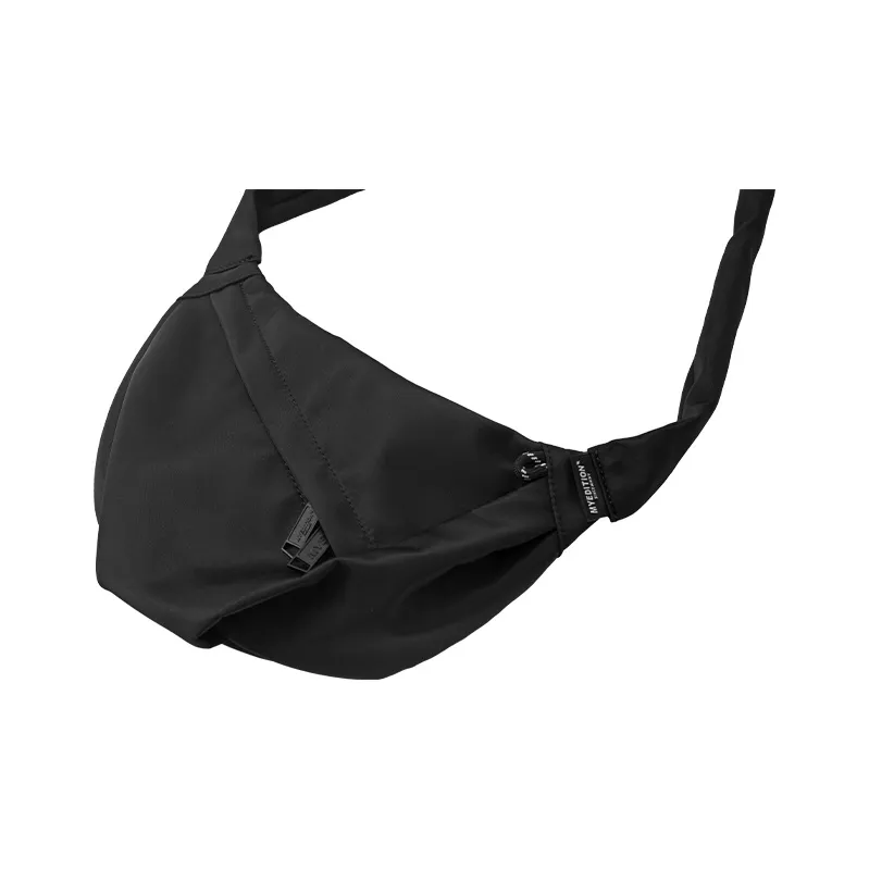 MYEDITION Shoulder Bag, Cell Phone Pouch, Crossbody Bag Nylon Polyester Black/Gray Unisex-2