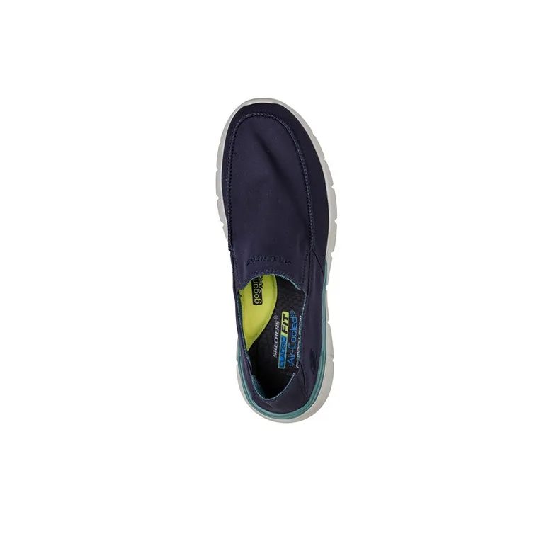 Skechers Del Retto Casual Shoes Men Low-Top Blue-3