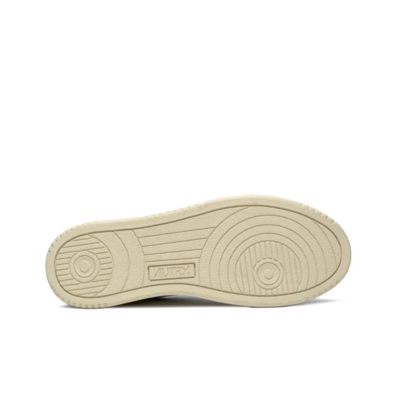 AUTRY Medalist Leather Low White Black Tab Women's-3